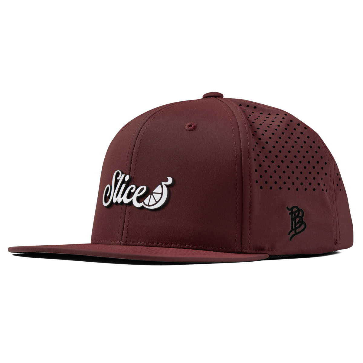 Sliced Script Flat Performance Maroon