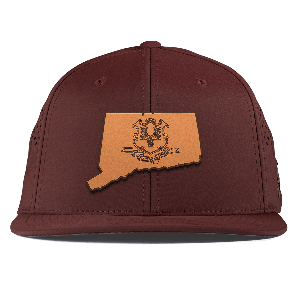 Connecticut 5 Flat Performance Maroon