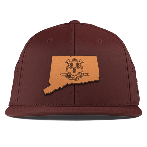 Connecticut 5 Flat Performance Maroon