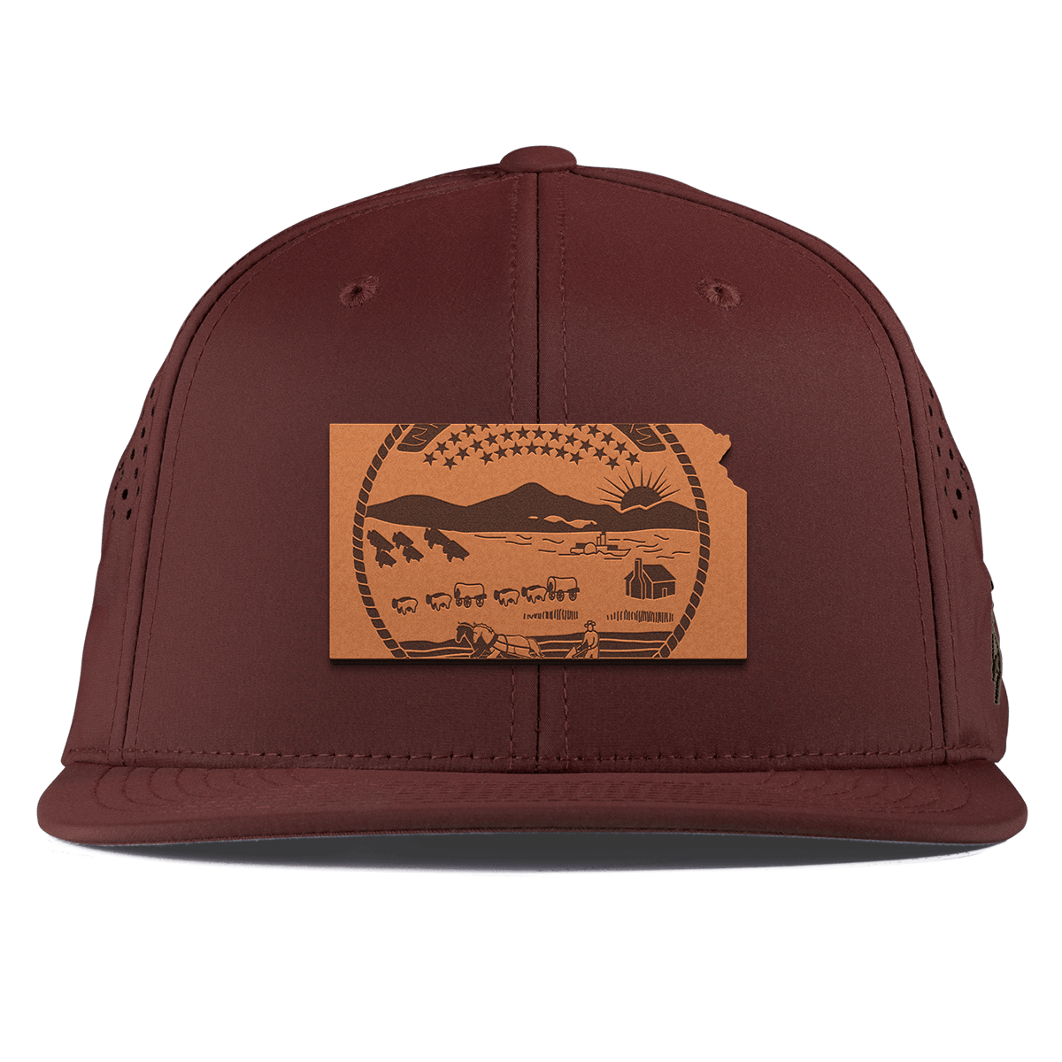 Kansas 34 Flat Performance Maroon