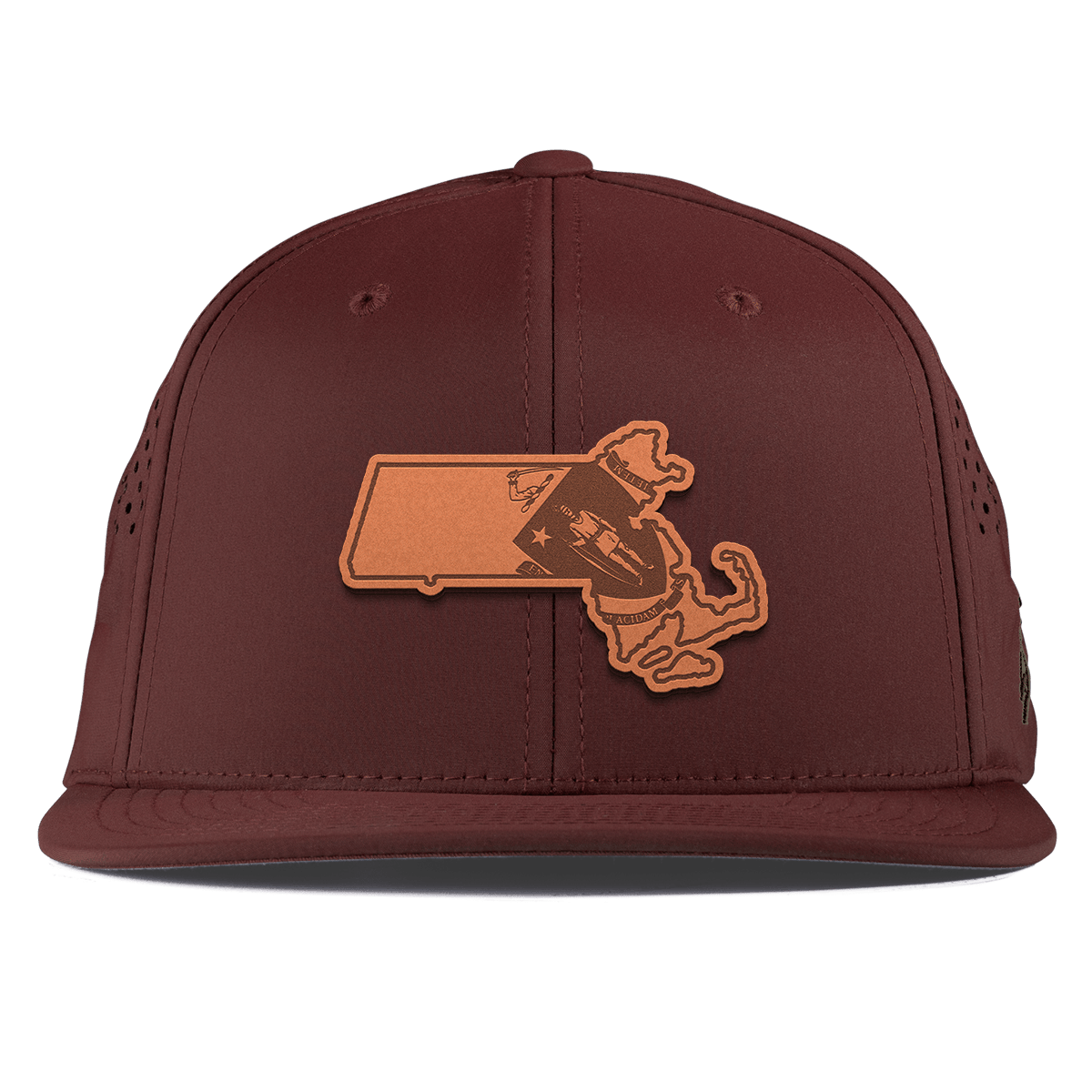 Massachusetts 6 Flat Performance Maroon