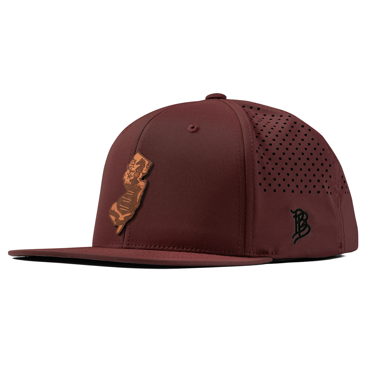 New Jersey 3 Flat Performance Maroon