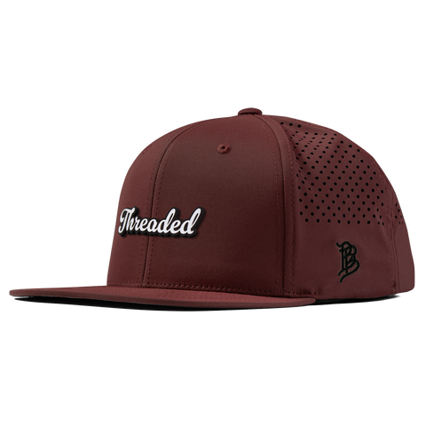 Threaded Script Flat Performance Maroon