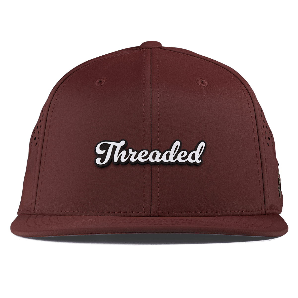 Threaded Script Flat Performance Maroon
