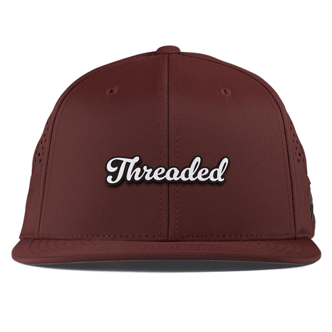 Threaded Script Flat Performance Maroon