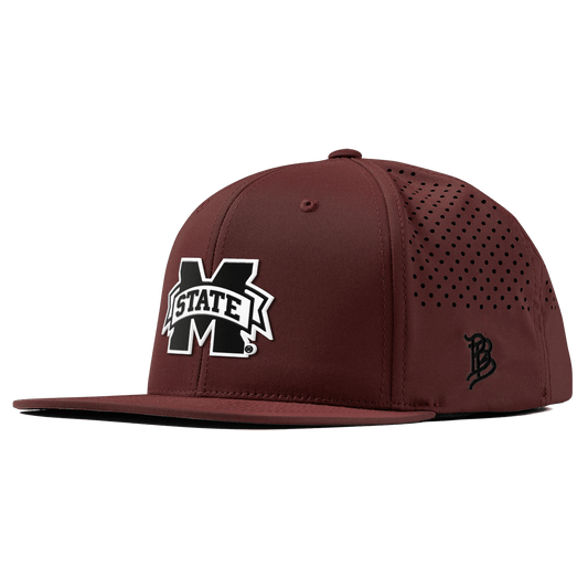 Mississippi State University "Vintage Miss State Team Logo" Flat Performance Maroon