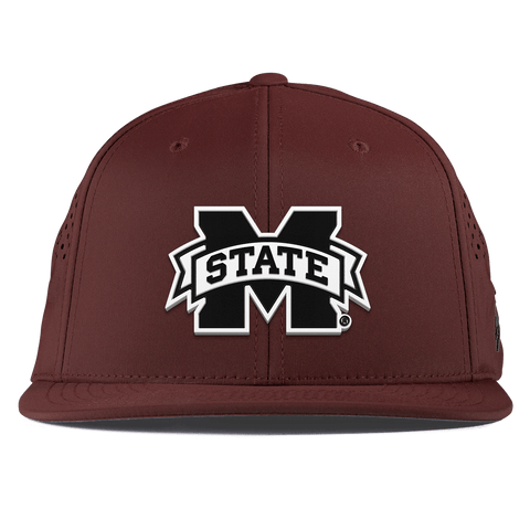 Mississippi State University "Vintage Miss State Team Logo" Flat Performance Maroon