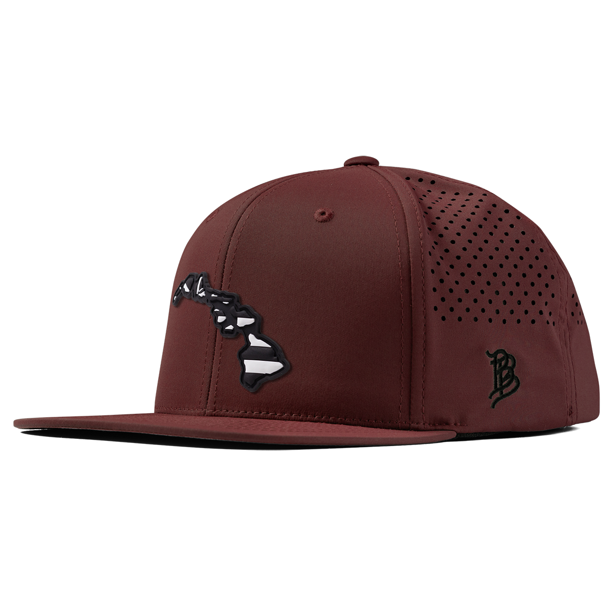 Hawaii Vintage Flat Performance Maroon