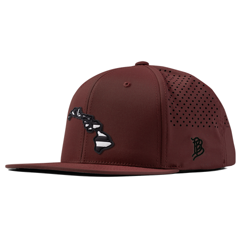 Hawaii Vintage Flat Performance Maroon