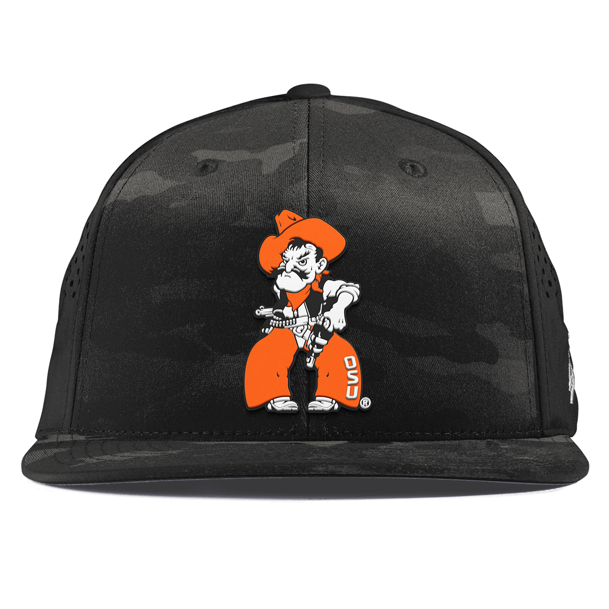 Oklahoma State University "Pistol Pete Quickdraw" Flat Performance Multicam
