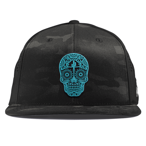 Turquoise Skull PVC Flat Performance Multicam