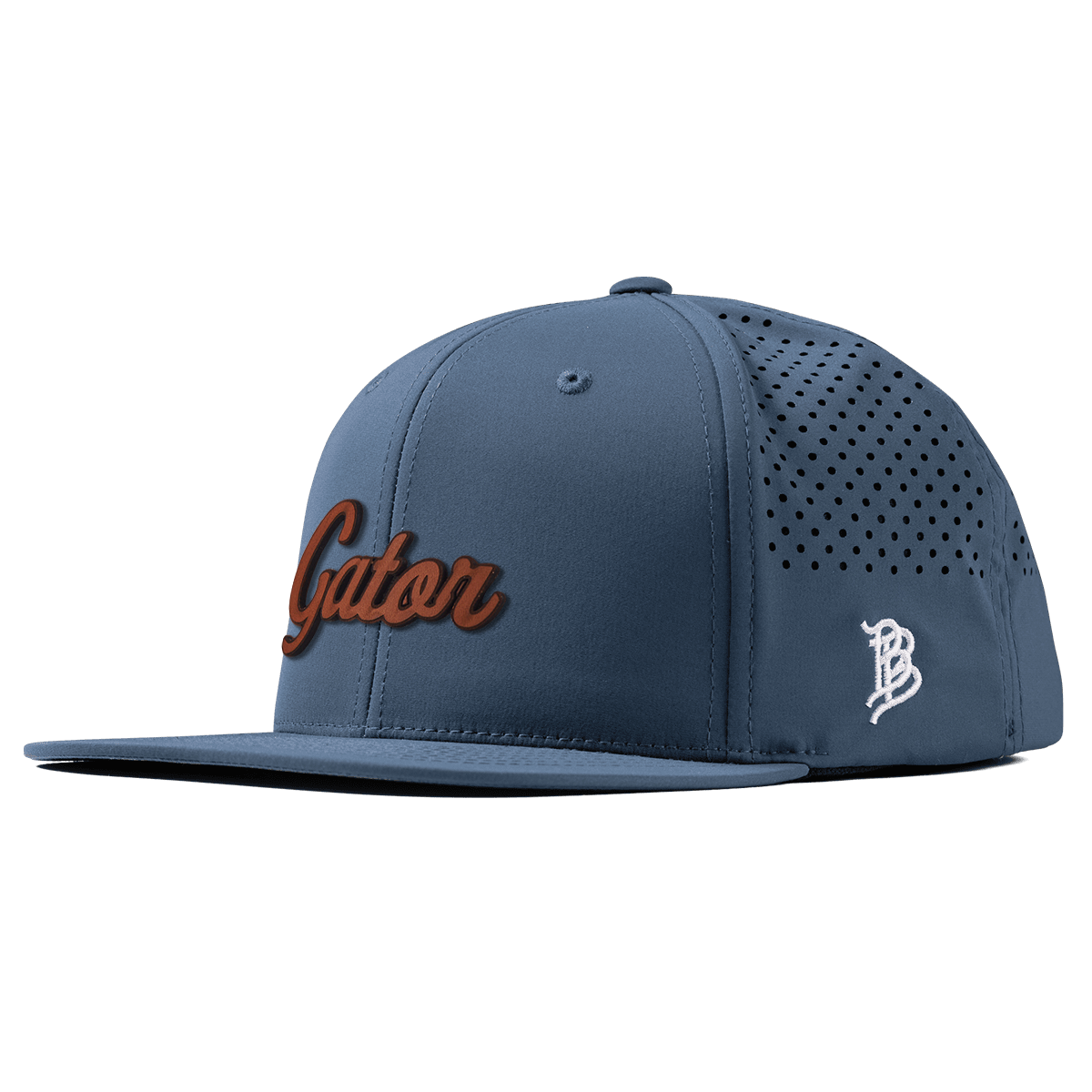 Gator Script Tan Flat Performance Navy