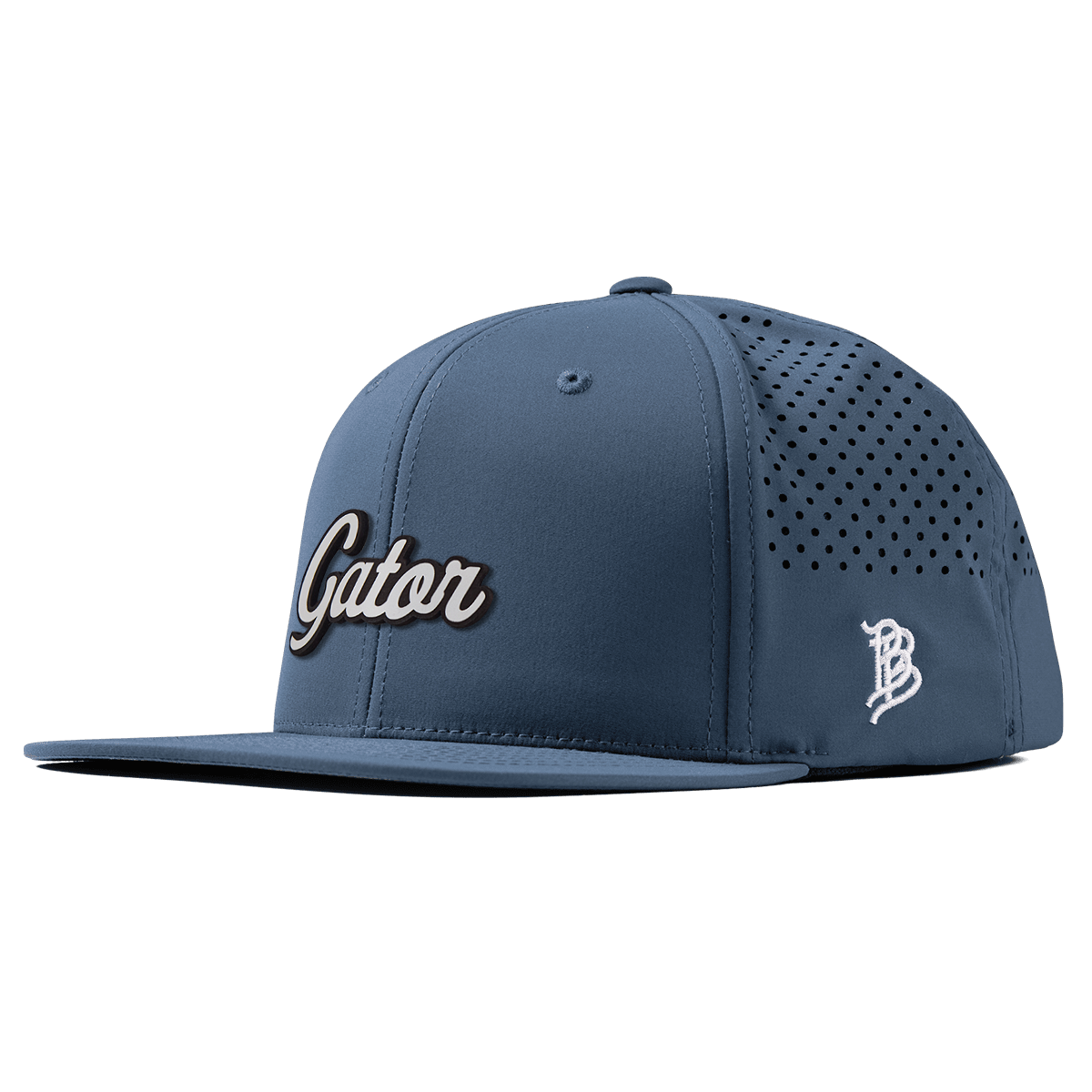 Gator Script White Flat Performance Navy