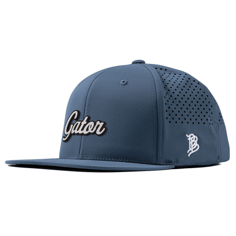 Gator Script White Flat Performance Navy