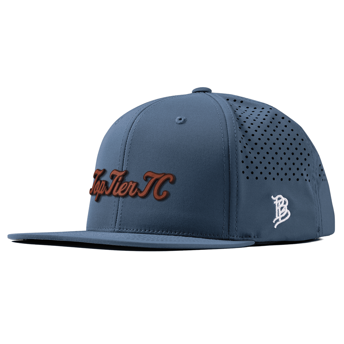 Top Tier Script Tan Flat Performance Navy