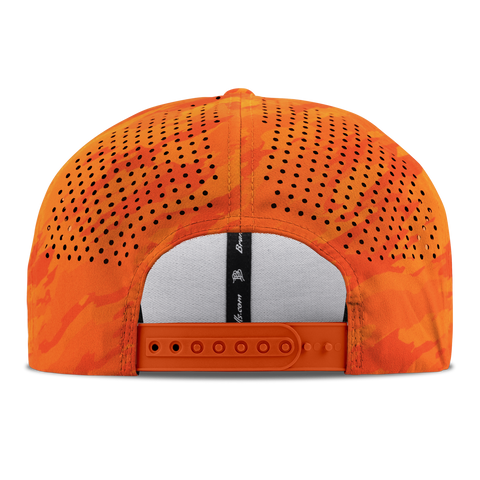 Clemson University "Clemson Block" Flat Performance Back Blaze Orange Camo