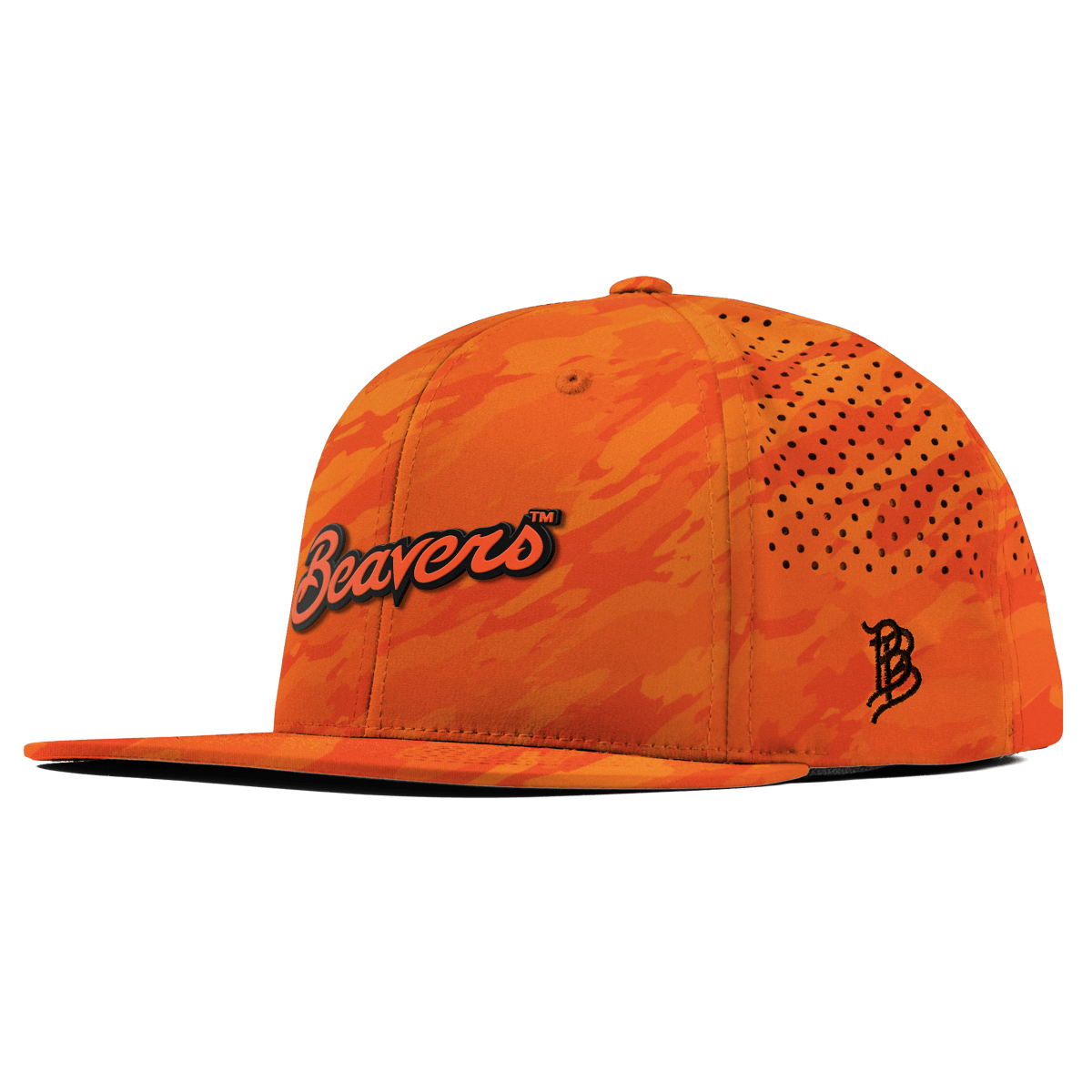Oregon State University "Beavers Script" Flat Performance Blaze Orange Camo