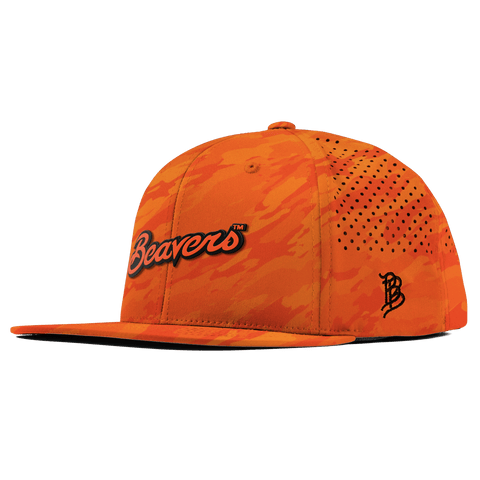 Oregon State University "Beavers Script" Flat Performance Blaze Orange Camo