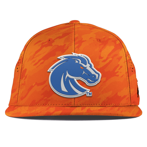 Boise State University "Boise State Broncos Gray" Flat Performance Blaze Orange Camo
