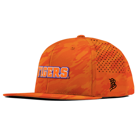 Clemson University "Clemson Tigers Block" Flat Performance Blaze Orange Camo
