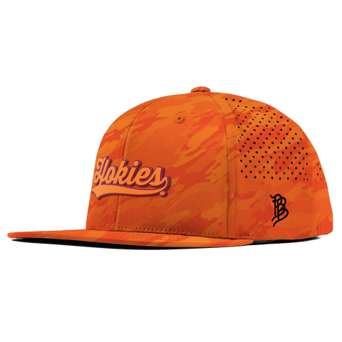Virginia Tech University "Hokies Script" Flat Performance Blaze Orange Camo