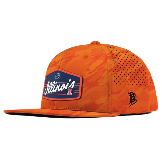 University of Illinois "Illini Football" Flat Performance Blaze Orange Camo