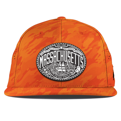 Massachusetts Traveler Flat Performance Blaze Orange Camo