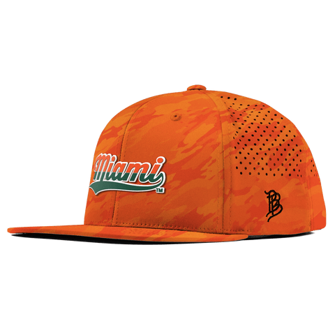 University of Miami "Miami Script" Flat Performance Blaze Orange Camo