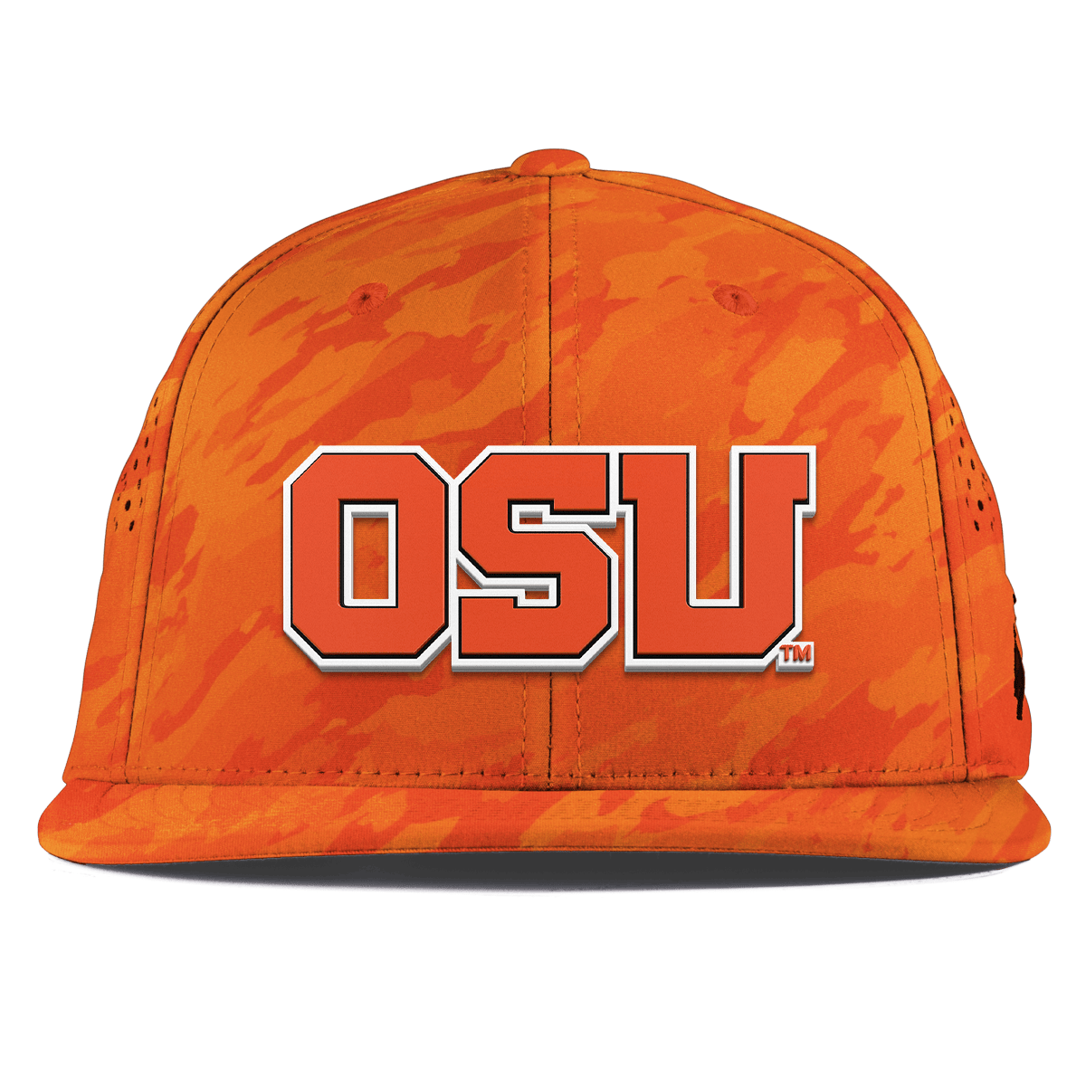 Oregon State University "Oregon State Block" Flat Performance Blaze Orange Camo
