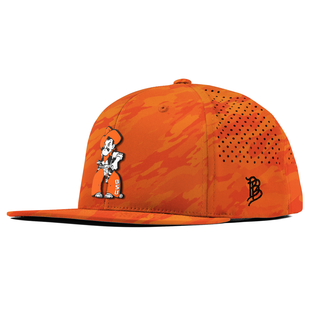 Oklahoma State University "Pistol Pete Quickdraw" Flat Performance Blaze Orange Camo