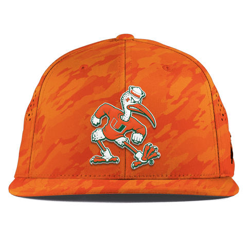 University of Miami "Sebastian the Ibis" Flat Performance Blaze Orange Camo