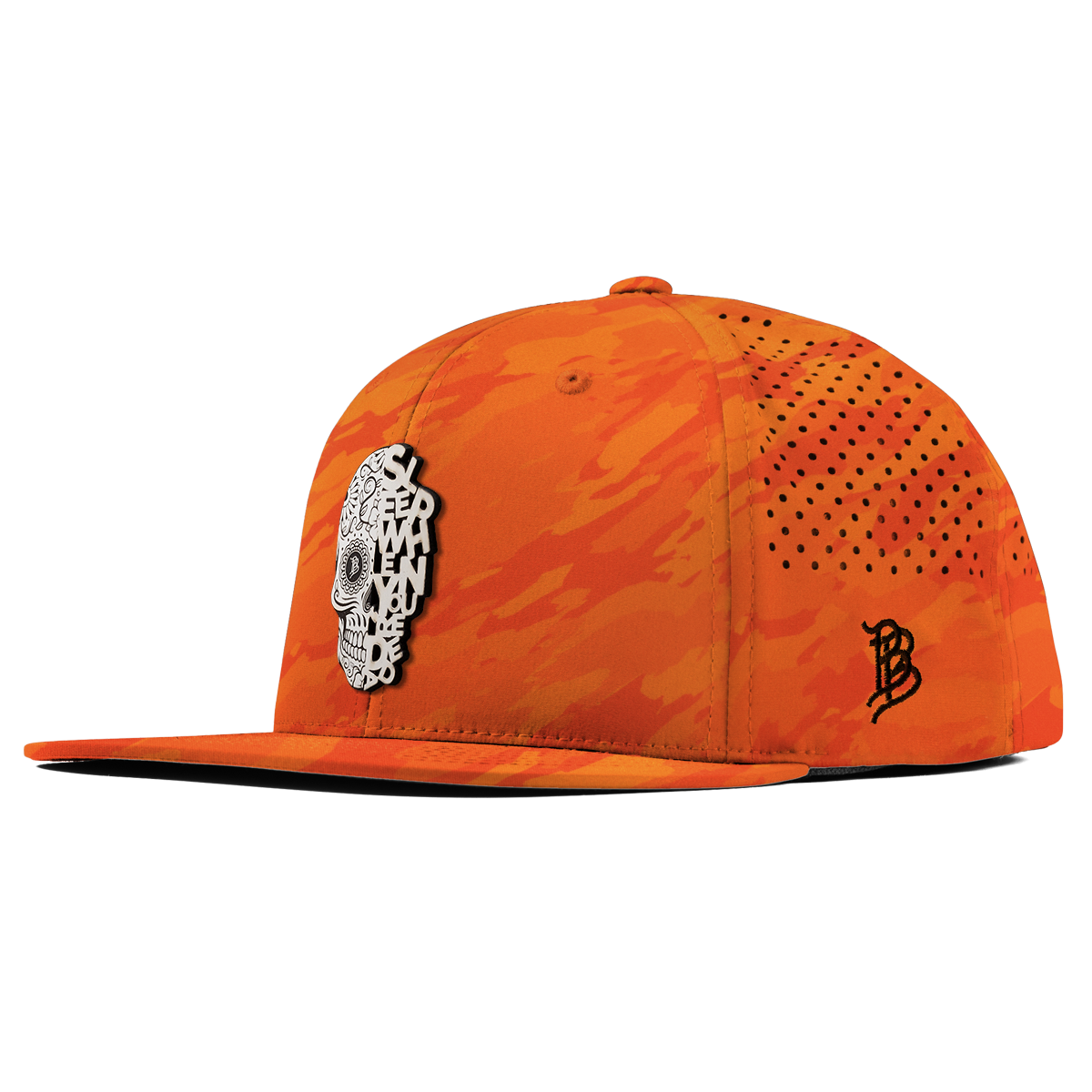 Sleep When You're Dead Skull Flat Performance Blaze Orange