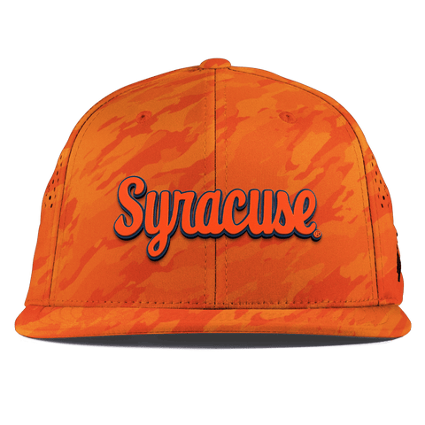 Syracuse University "Syracuse Throwback Script" Flat Performance Blaze Orange Camo
