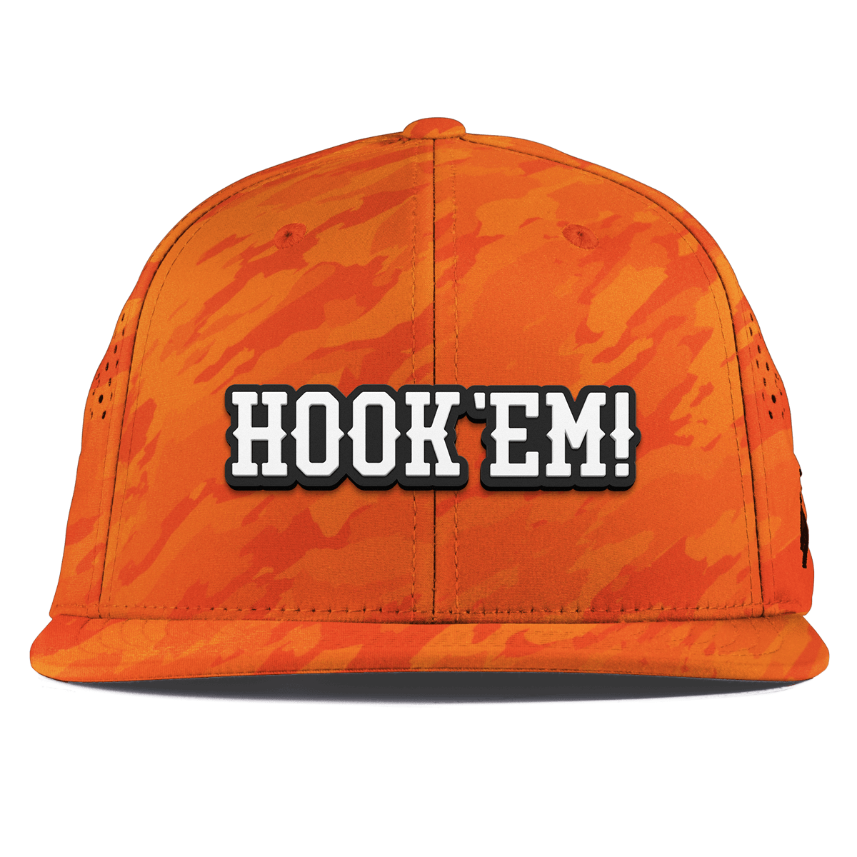 University of Texas "Vintage Hook'Em Horns" Flat Performance Blaze Orange Camo
