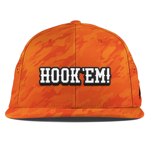 University of Texas "Vintage Hook'Em Horns" Flat Performance Blaze Orange Camo