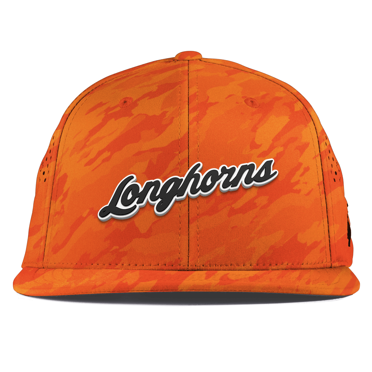 University of Texas "Vintage Texas Longhorn Script" Flat Performance Blaze Orange Camo