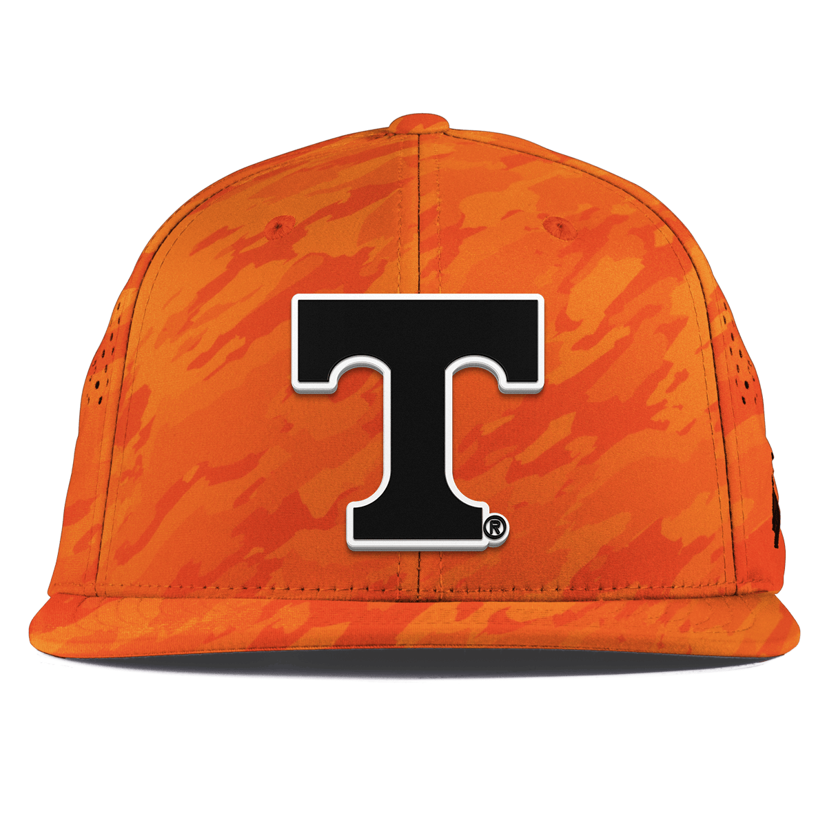 University of Tennessee "Vintage Tennessee Block" Flat Performance Blaze Orange Camo