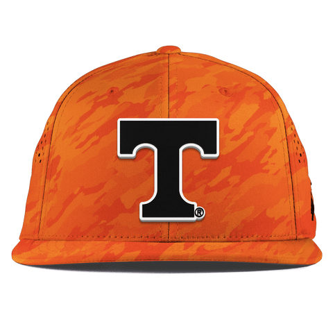 University of Tennessee "Vintage Tennessee Block" Flat Performance Blaze Orange Camo