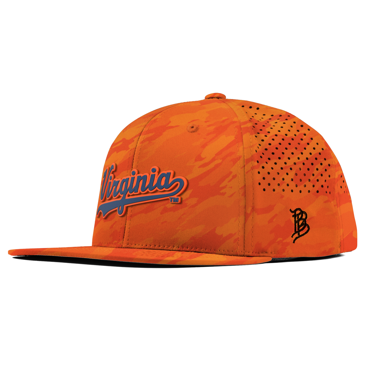 University of Virginia "Virginia Script" Flat Performance Blaze Orange Camo
