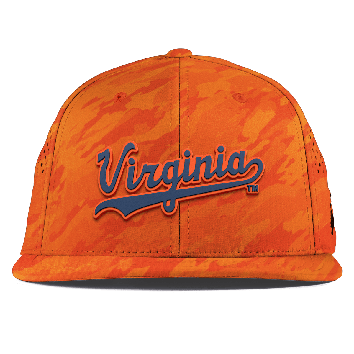 University of Virginia "Virginia Script" Flat Performance Blaze Orange Camo