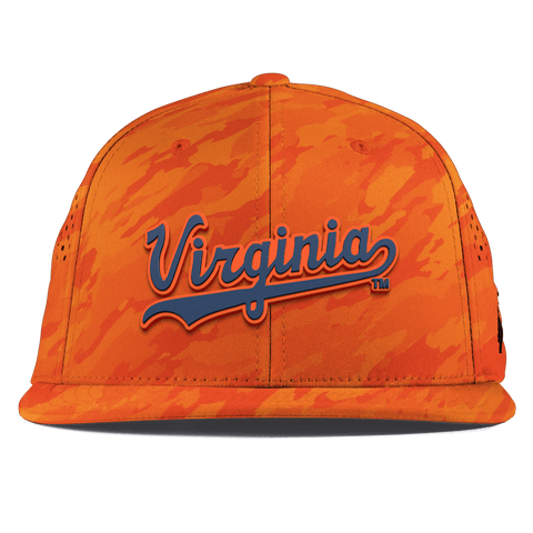 University of Virginia "Virginia Script" Flat Performance Blaze Orange Camo