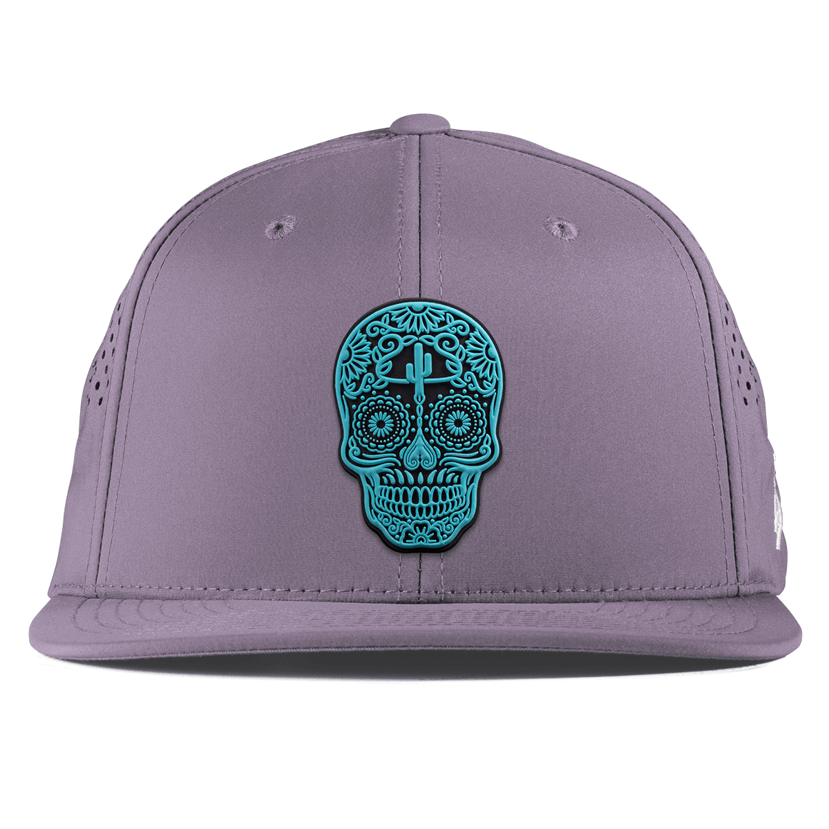 Turquoise Skull PVC Flat Performance Purple