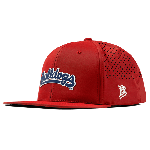 Fresno State University "Bulldogs Script Navy" Flat Performance Red