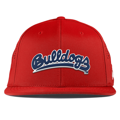 Fresno State University "Bulldogs Script Navy" Flat Performance Red