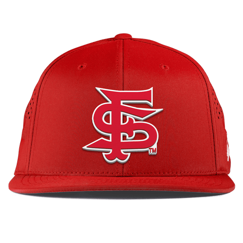 Fresno State University "Fresno State Stacked" Flat Performance Red