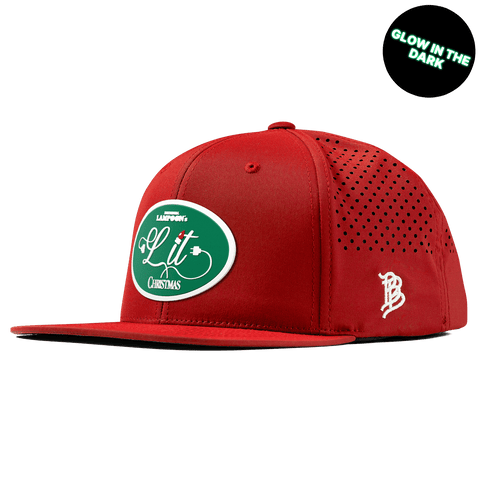 National Lampoon "Lit Christmas" Flat Performance Red