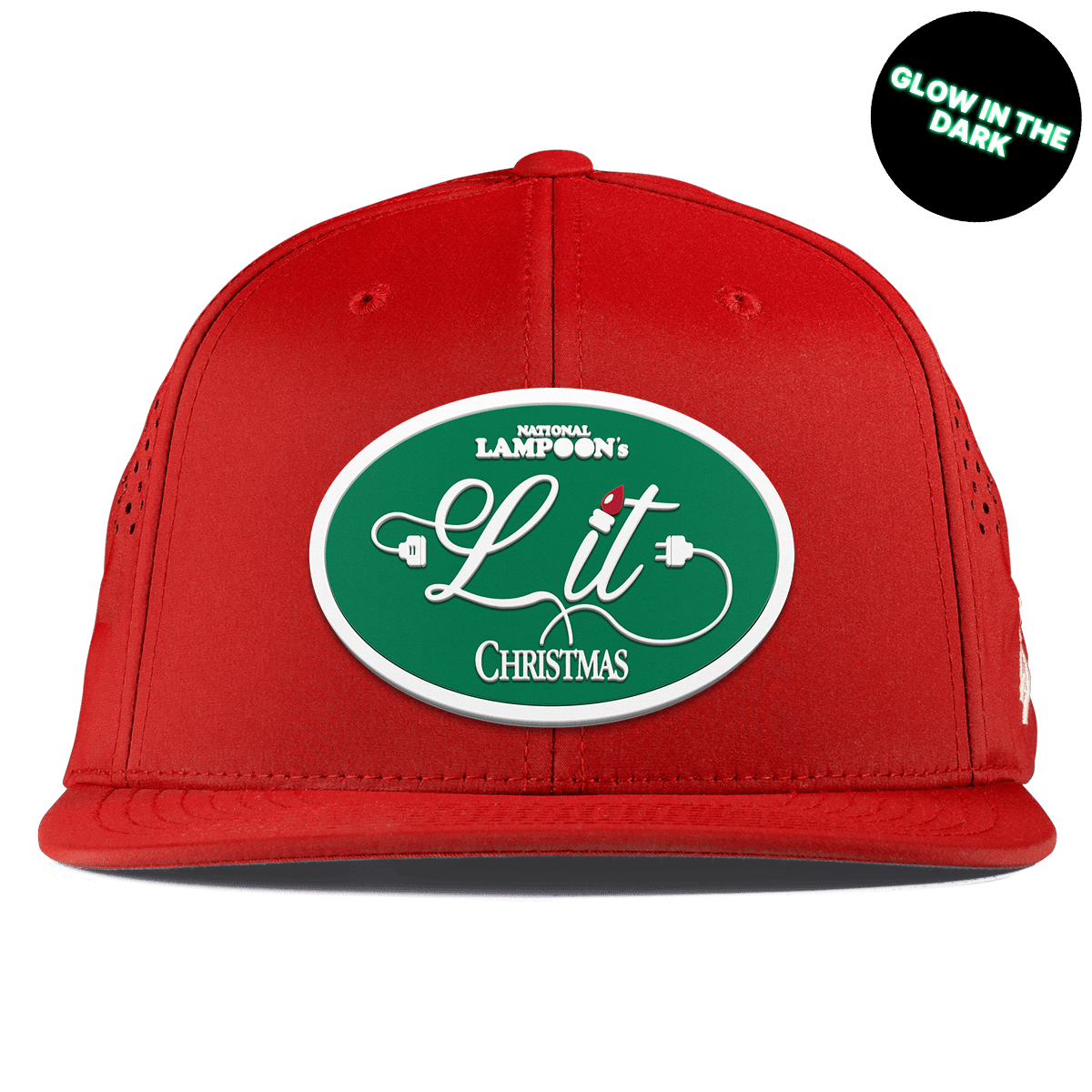 National Lampoon "Lit Christmas" Flat Performance Red
