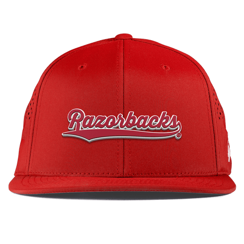 University of Arkansas "Razorback Script" Flat Performance Red