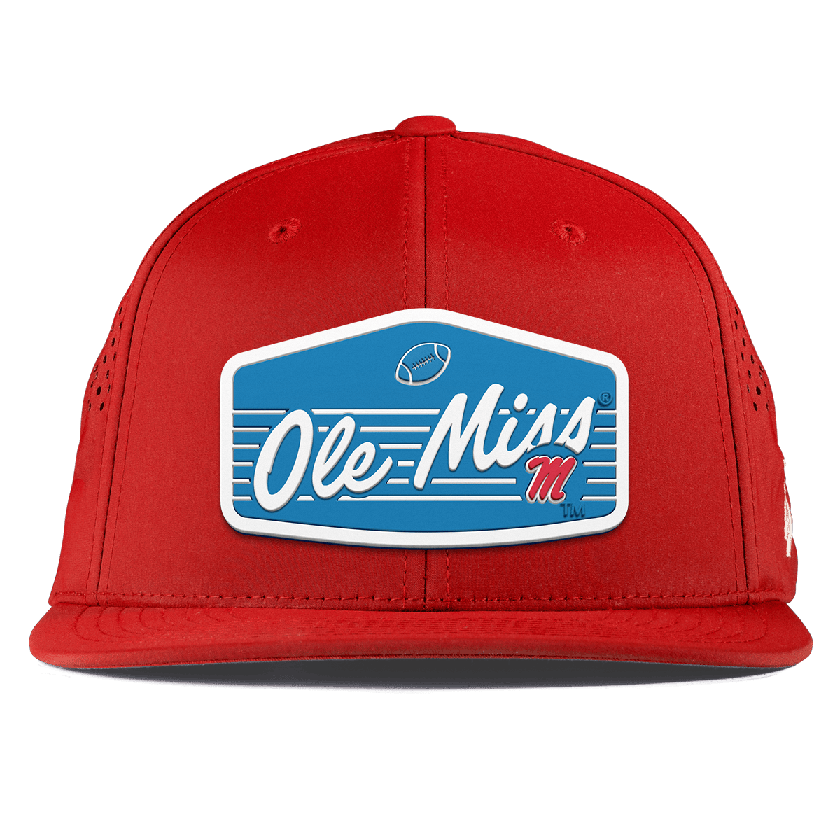 University of Mississippi "Rebel Football" Flat Performance Red