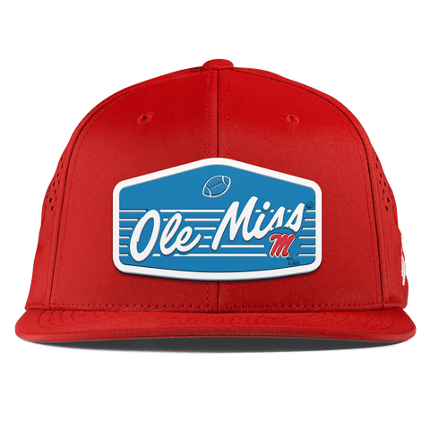 University of Mississippi "Rebel Football" Flat Performance Red